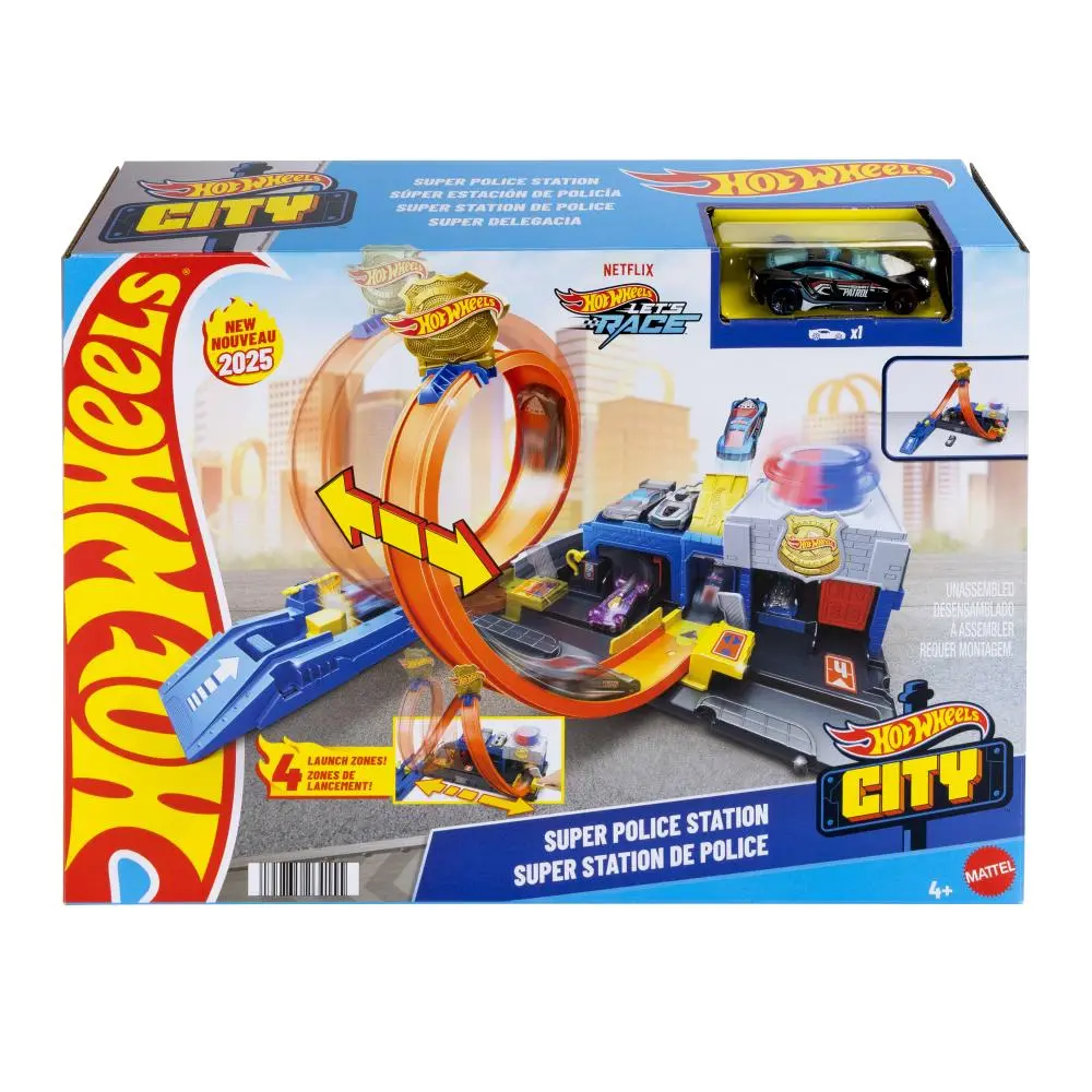 Pista de Percurso - Hot Wheels - City - Super Delegacia de Polícia - Mattel
