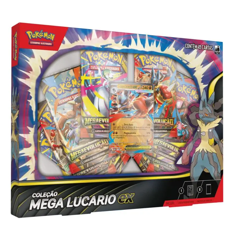 Jogo De Cartas - Pokémon - Mega Lucario Ex - Copag