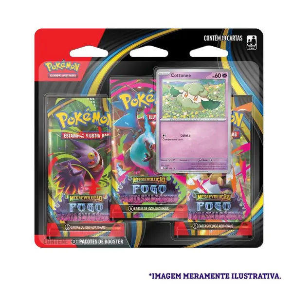 Jogo De Cartas - Pokémon - ME02 - Blister Triplo - Copag