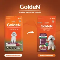 Ração Golden Formula Cães Adultos Raças Pequenas Carne e Arroz Mini Bits