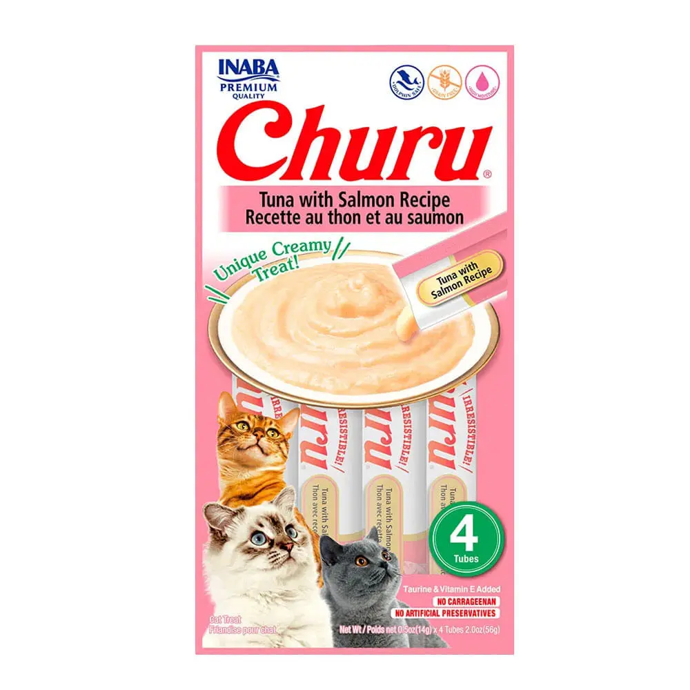 Petisco Churu Atum e Salmão para Gatos