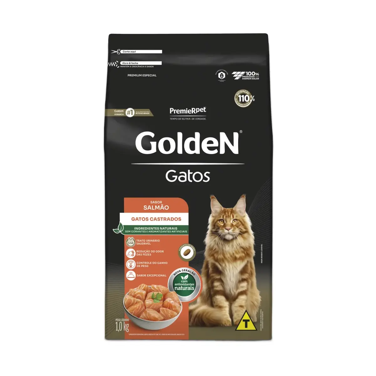 Ração Golden Gatos Castrados Salmão