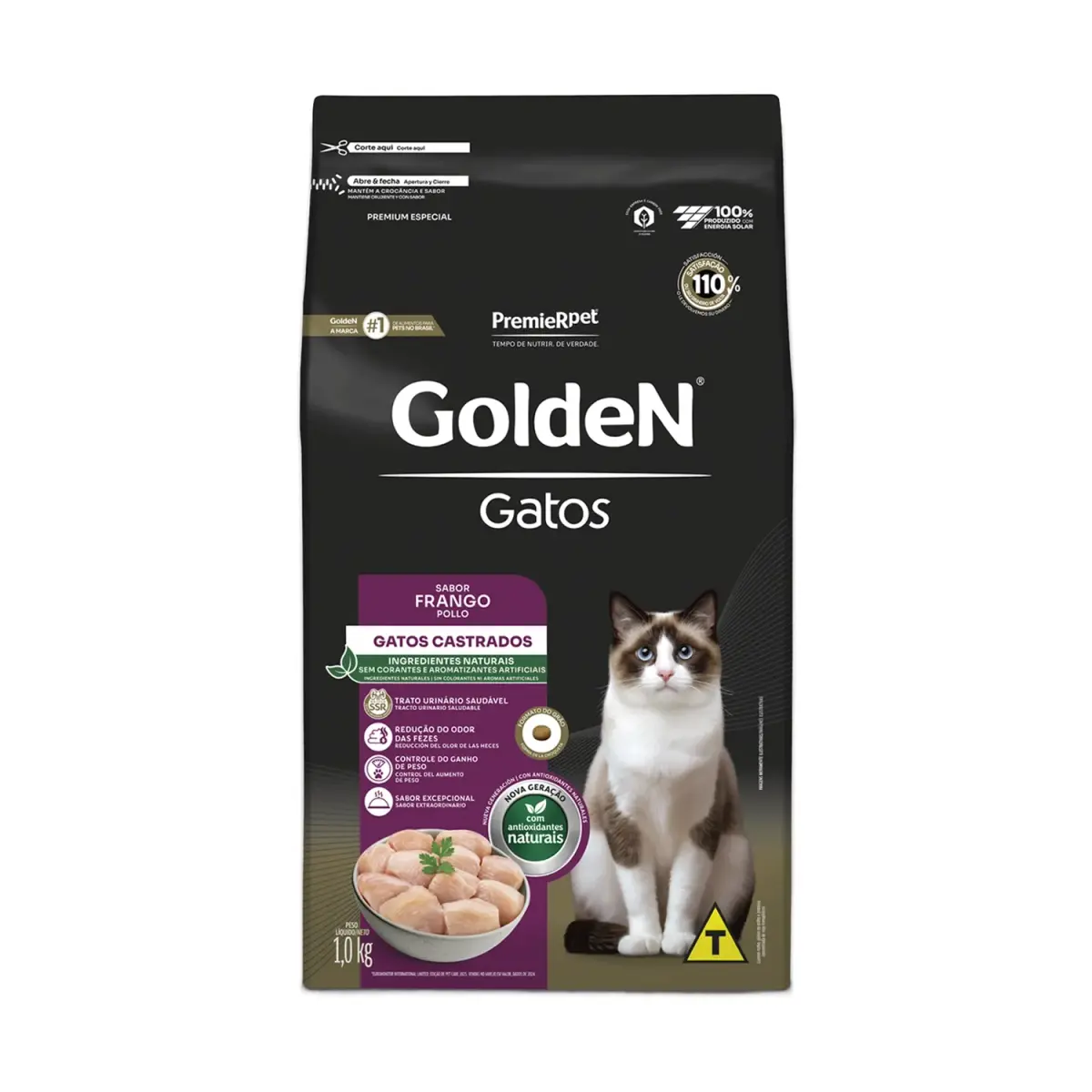 Ração Golden Gatos Castrados Frango