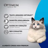 Ração Úmida Optimum Sachê Gatos Adultos Castrados Frango