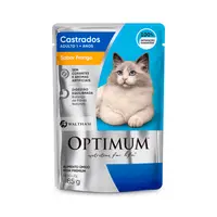 Ração Úmida Optimum Sachê Gatos Adultos Castrados Frango