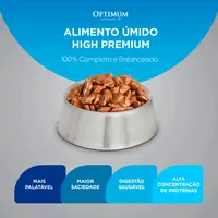 Ração Úmida Optimum Sachê Gatos Adultos Castrados Frango