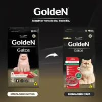 Ração Golden Gatos Adultos Carne