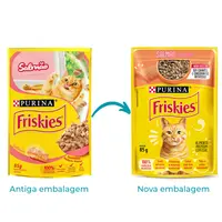 Ração Úmida Friskies Gatos Adultos Salmão ao Molho