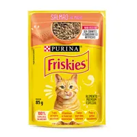 Ração Úmida Friskies Gatos Adultos Salmão ao Molho