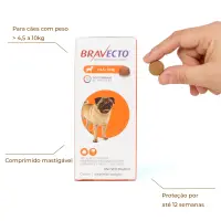 Antipulgas e Carrapatos Bravecto > 4,5 a 10 kg para Cães 250mg
