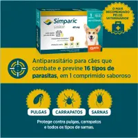 Antipulgas Simparic 40mg para Cães 10 a 20kg