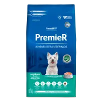 Ração Premier Ambientes Internos Cães Adultos Raças Pequenas Frango e Salmão
