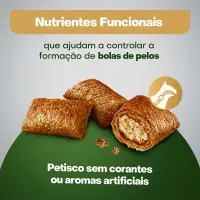 Petisco Optimum Gatos Adultos Anti Bola de Pelo Carne e Linhaça