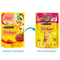 Ração Úmida Friskies Gatos Adultos Carne ao Molho