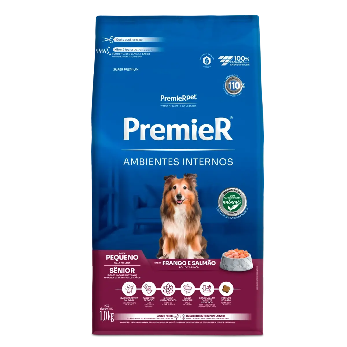 Ração Premier Ambientes Internos Cães Sênior Raças Pequenas