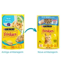 Ração Úmida Friskies Gatos Adultos Peixe Branco ao Molho