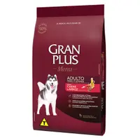 Ração GranPlus Menu Cães Adultos Carne e Arroz