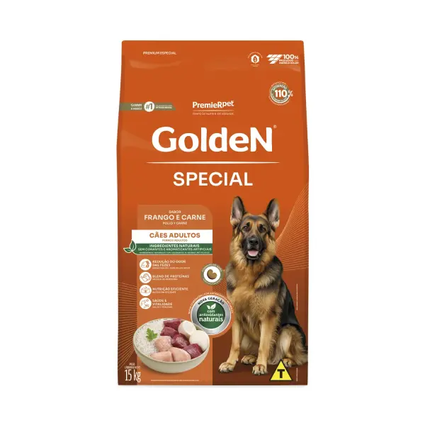 Ração Golden Special para Cães Adultos Frango e Carne