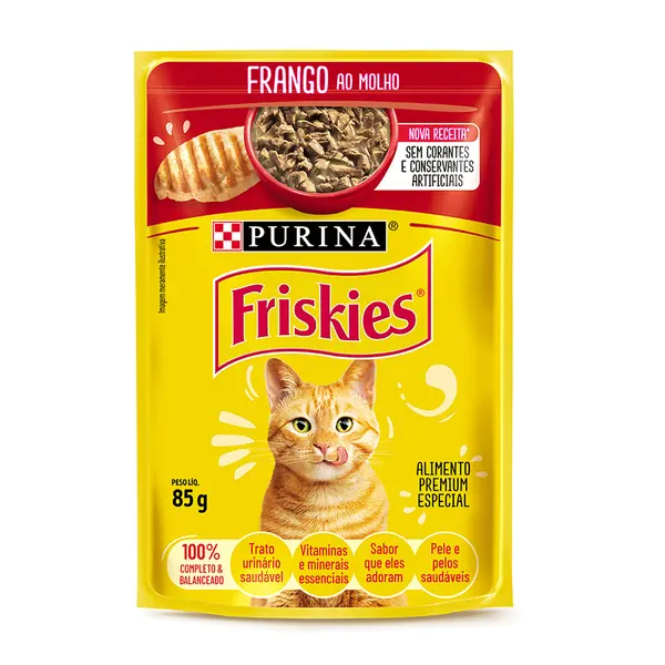 Ração Úmida Friskies Gatos Adultos Frango ao Molho