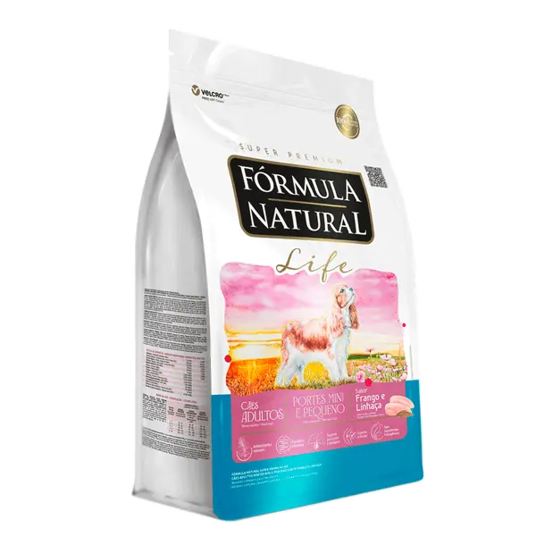 Ração Fórmula Natural Life Super Premium Cães Adultos Mini e Pequeno