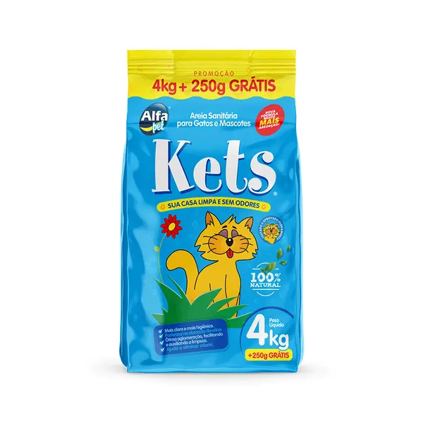 Areia Higiênica Kets para Gatos