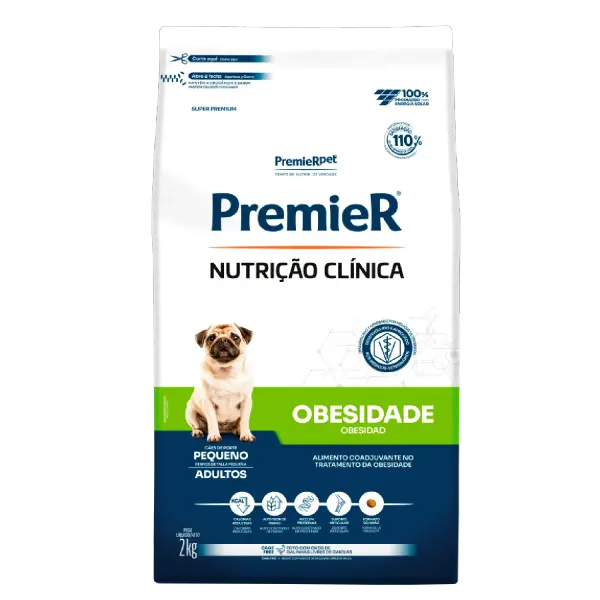 Ração Premier Nutrição Clínica Obesidade Cães Adultos Pequeno Porte