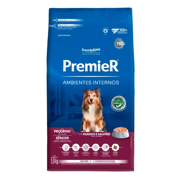 Ração Premier Ambientes Internos Cães Sênior Raças Pequenas
