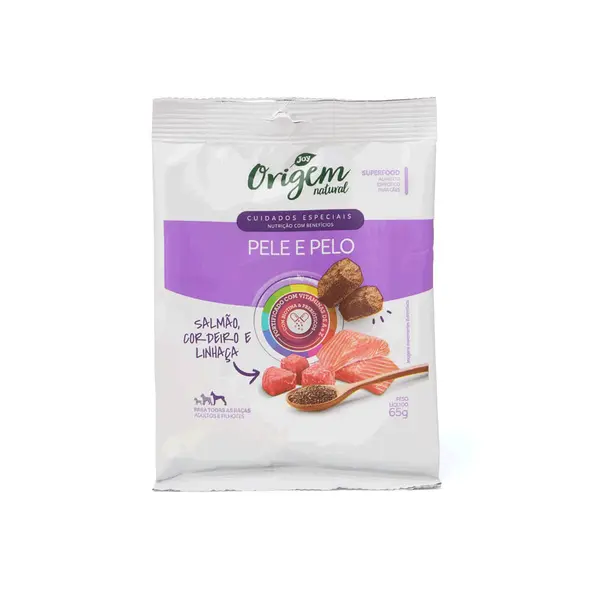 Petisco para Cães Origem Natural Cuidados Especiais Pele e Pelo
