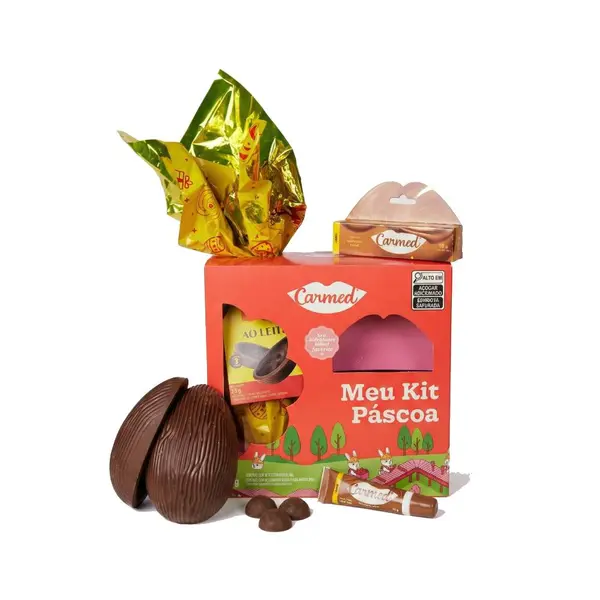 Kit de Páscoa - Carmed  e Ovo Ao Leite Ri Happy 134g